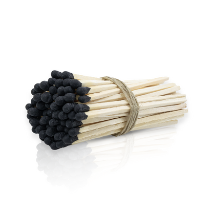 4-Inch Loose Matchsticks – Black Tip Wooden Safety Matches