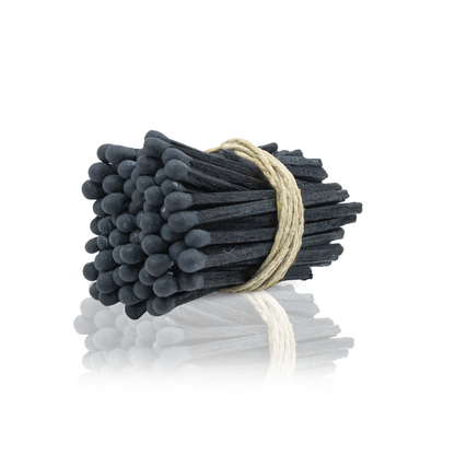 2-Inch Loose Matchsticks – Black Stem/Black Tip Wooden Safety Matches