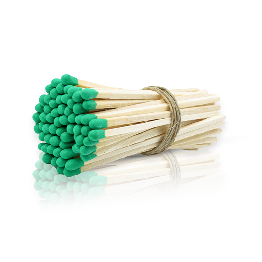 4" Light Green Tip Wooden Matchsticks for Home Decor, Wedding Favors, Crafts, Matchbox Filling, Refill, Safety Matches, Bulk, Loose, 4 Inches Wholesale