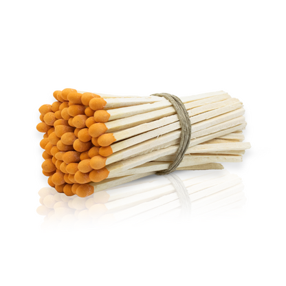 4-Inch Loose Matchsticks – Orange Tip Wooden Safety Matches