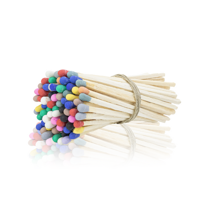 4-Inch Loose Matchsticks – Mix Colors Tip Wooden Safety Matches