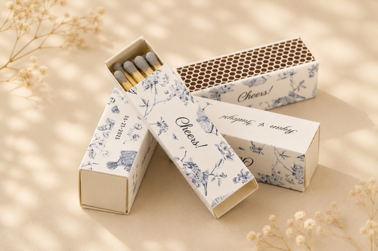 Personalized Wedding Matchboxes – Set of 10 -  2" | Design 6