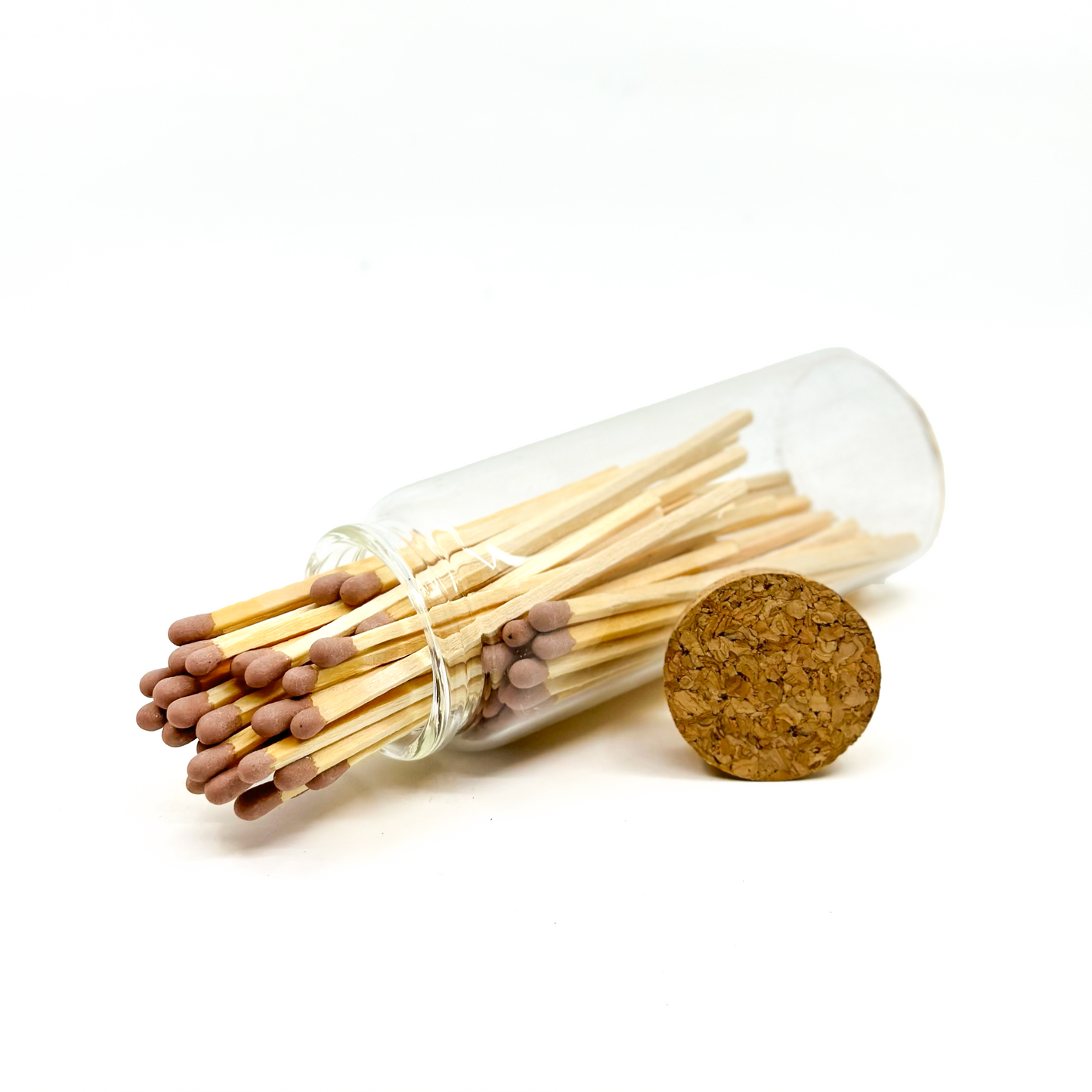 Brown Safety Matches in Jar - Strike On Bottle  Glass Jar 4" Inch Matchsticks