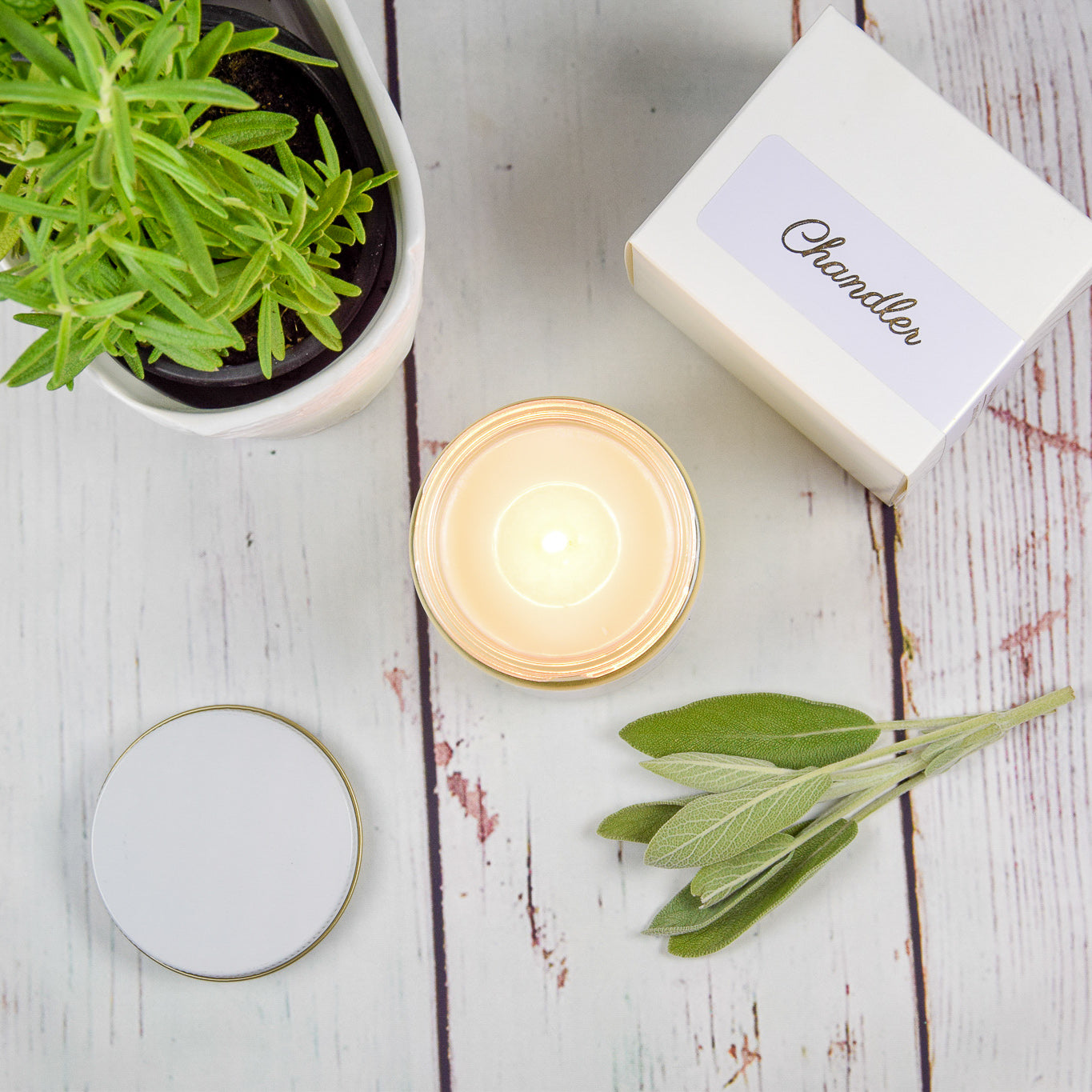 Rosemary & Sage Scented Soy Candle