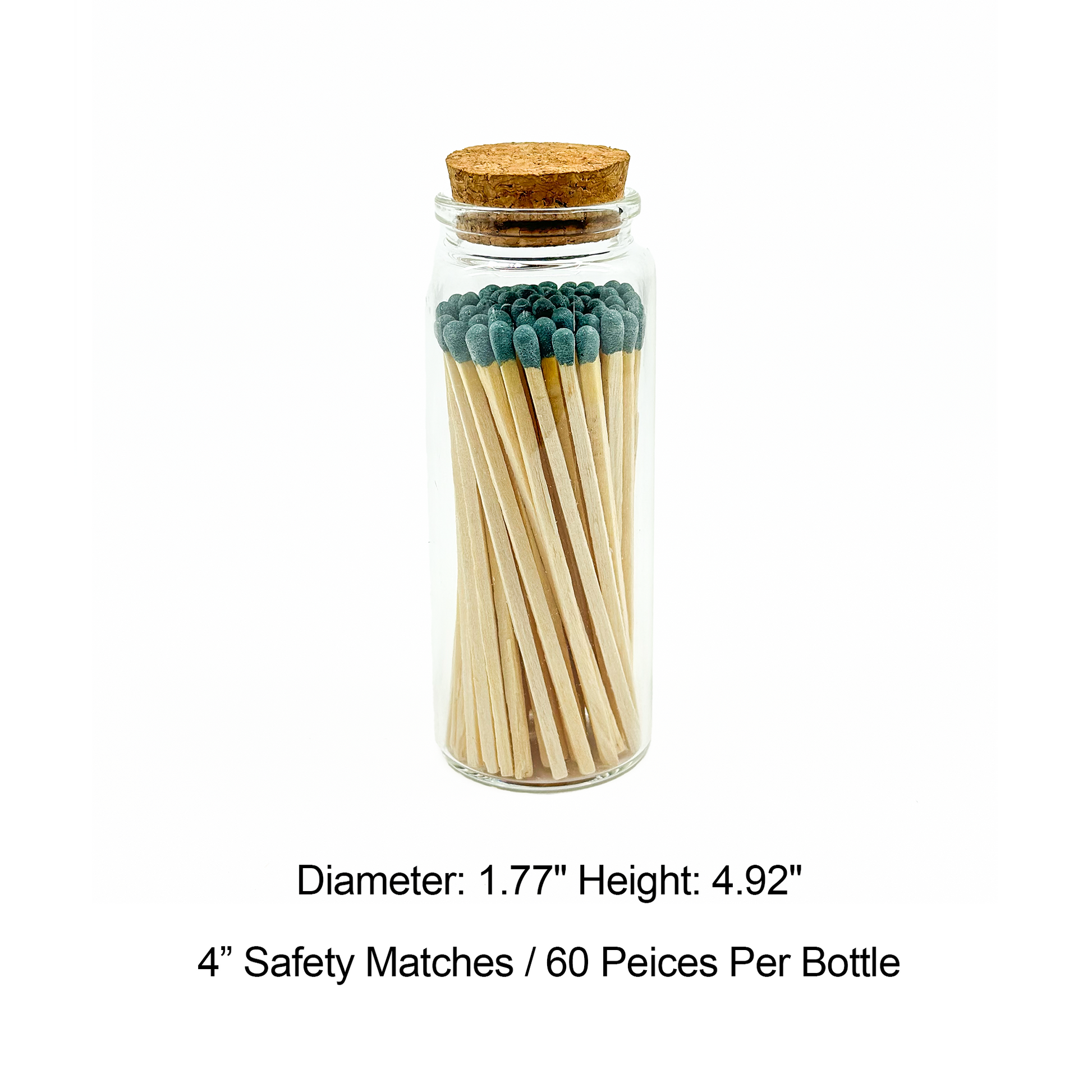 black tip 4in wooden matches with jar